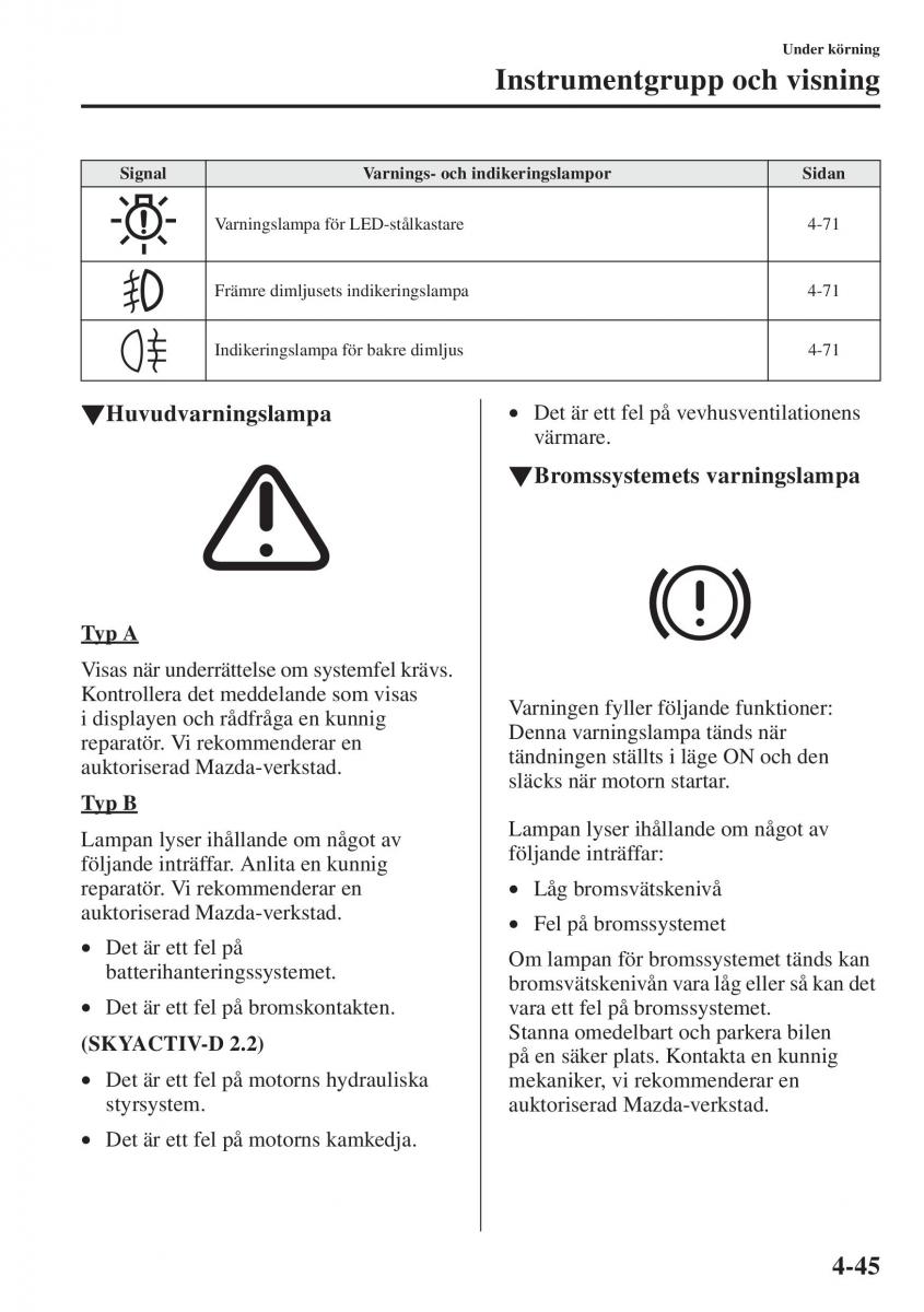 Mazda 6 III instruktionsbok / page 203