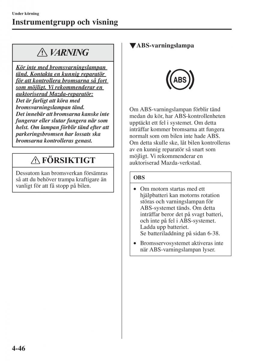 Mazda 6 III instruktionsbok / page 204