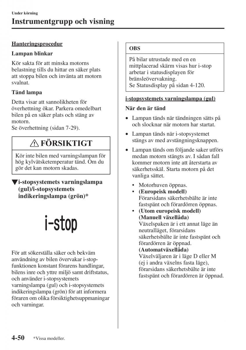 Mazda 6 III instruktionsbok / page 208