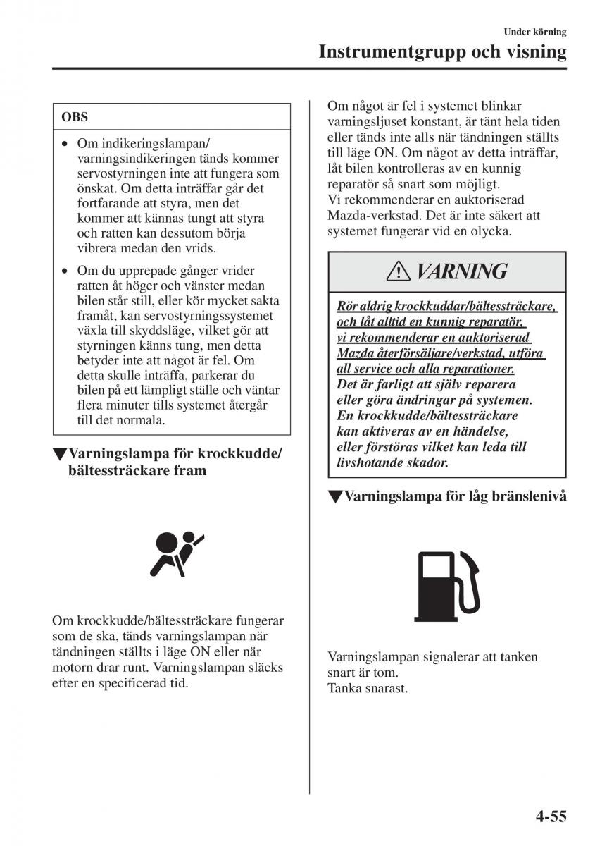 Mazda 6 III instruktionsbok / page 213