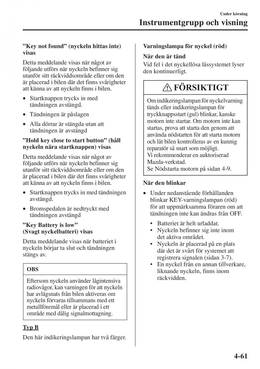 Mazda 6 III instruktionsbok / page 219