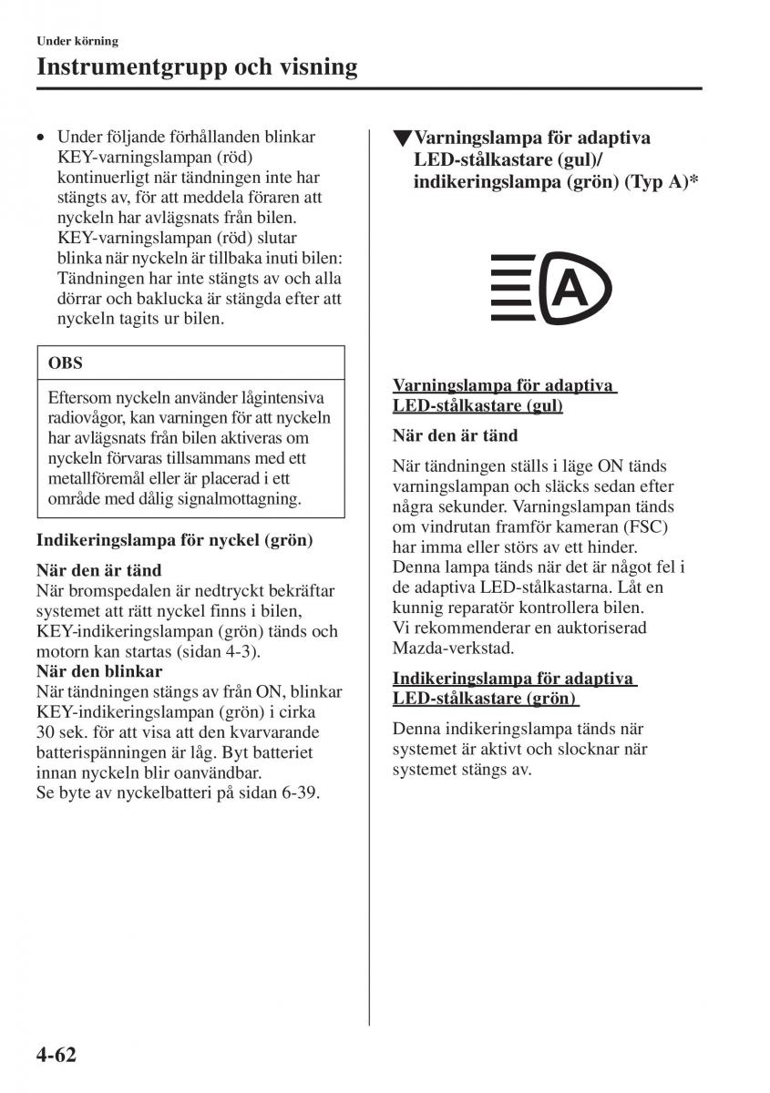 Mazda 6 III instruktionsbok / page 220