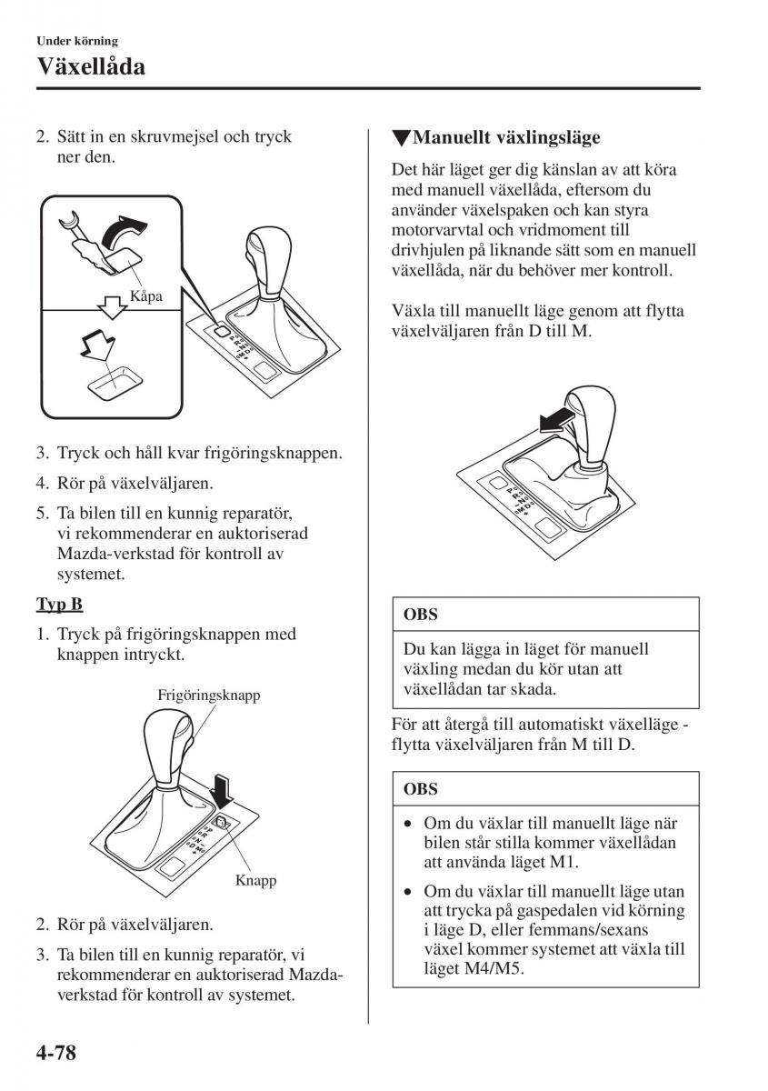 Mazda 6 III instruktionsbok / page 236