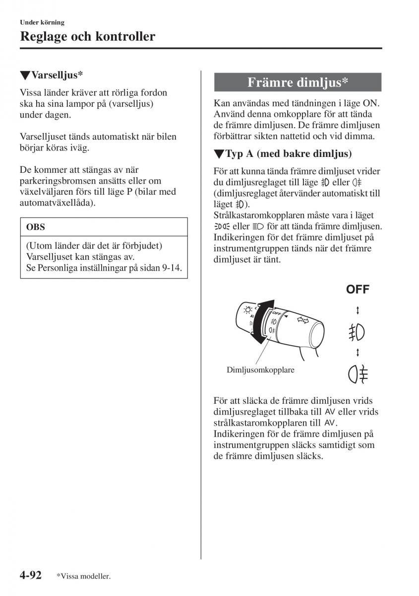 Mazda 6 III instruktionsbok / page 250