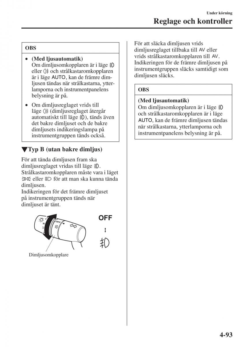 Mazda 6 III instruktionsbok / page 251