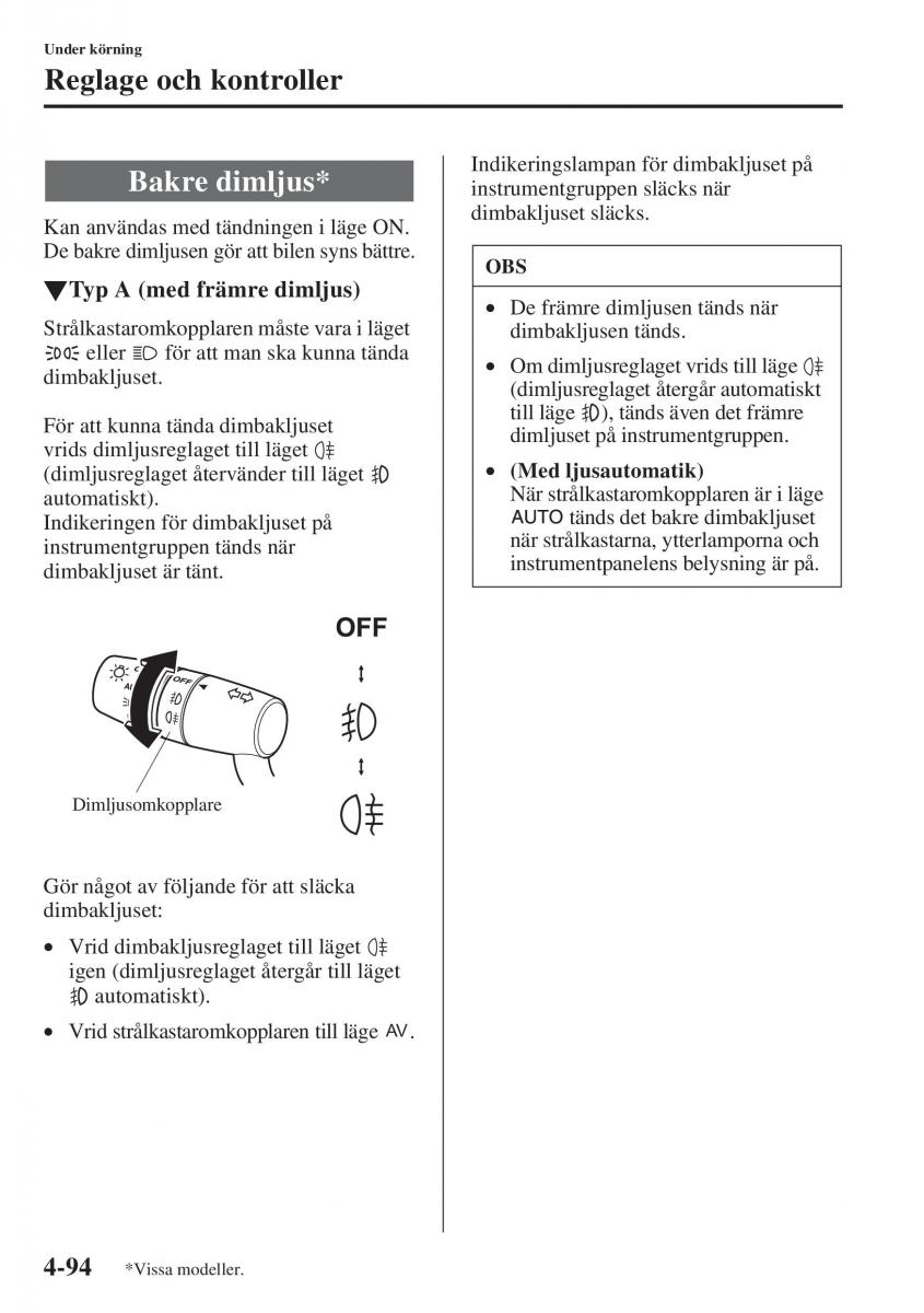 Mazda 6 III instruktionsbok / page 252