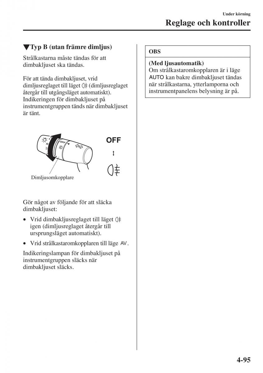 Mazda 6 III instruktionsbok / page 253