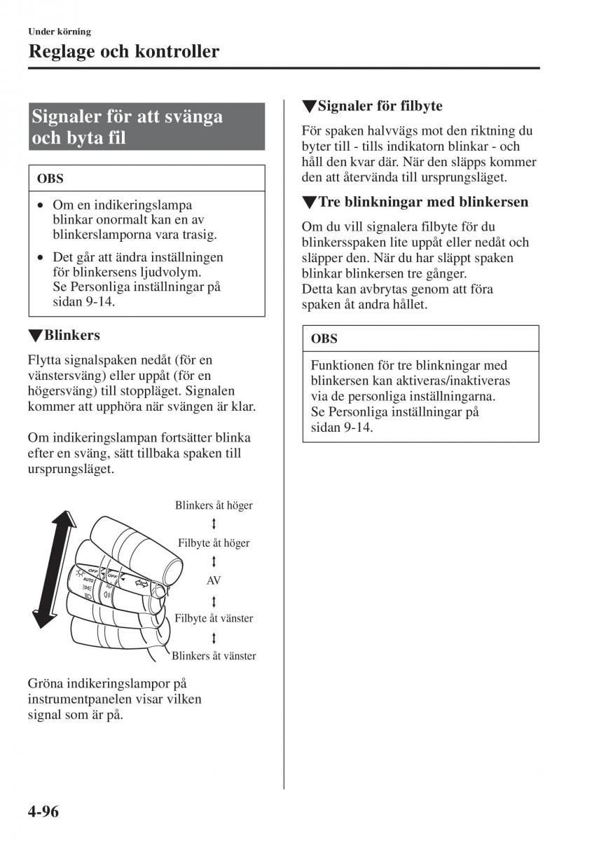 Mazda 6 III instruktionsbok / page 254