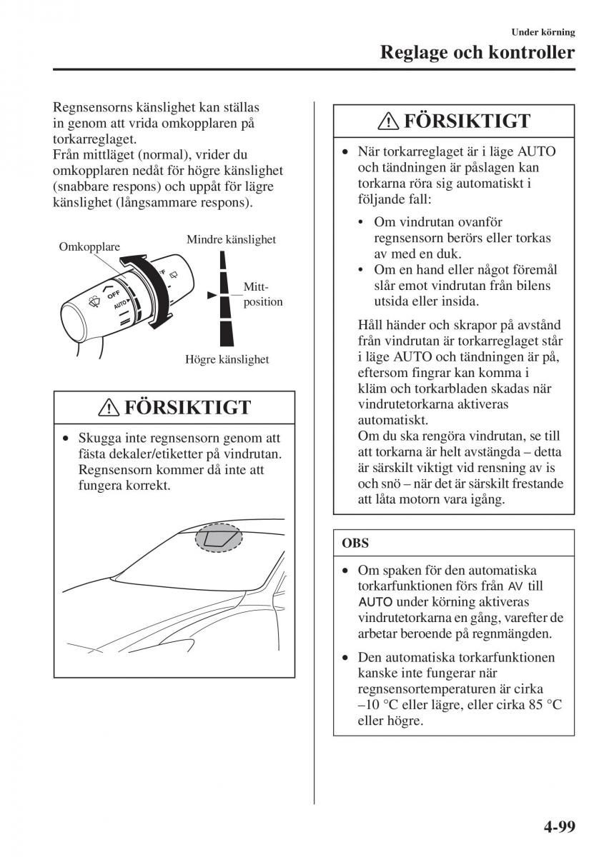 Mazda 6 III instruktionsbok / page 257