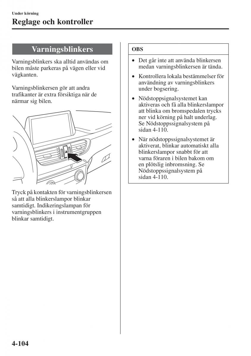 Mazda 6 III instruktionsbok / page 262