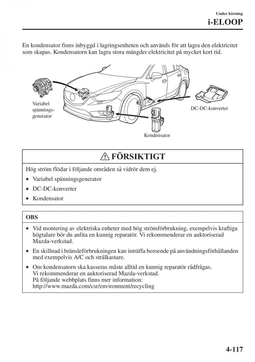 Mazda 6 III instruktionsbok / page 275