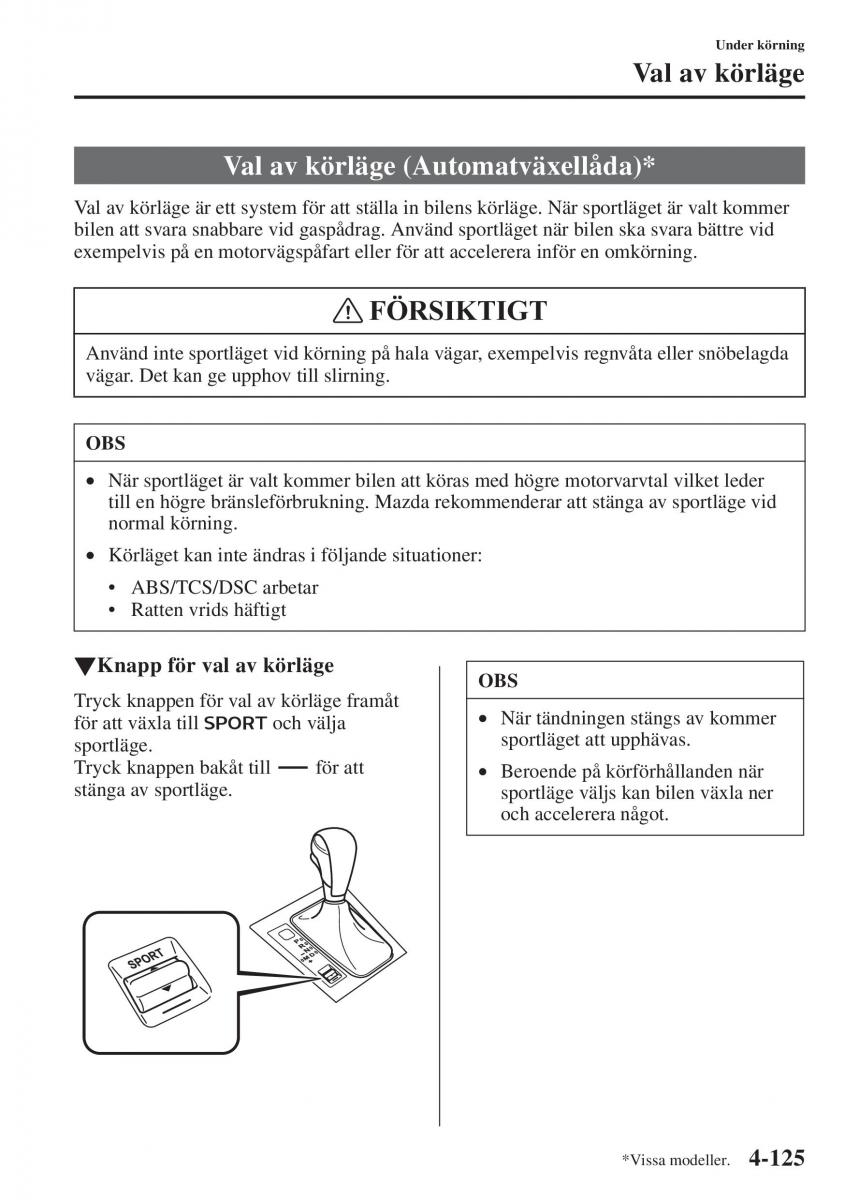 Mazda 6 III instruktionsbok / page 283