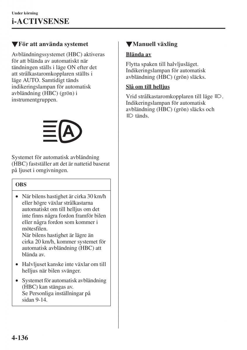 Mazda 6 III instruktionsbok / page 294