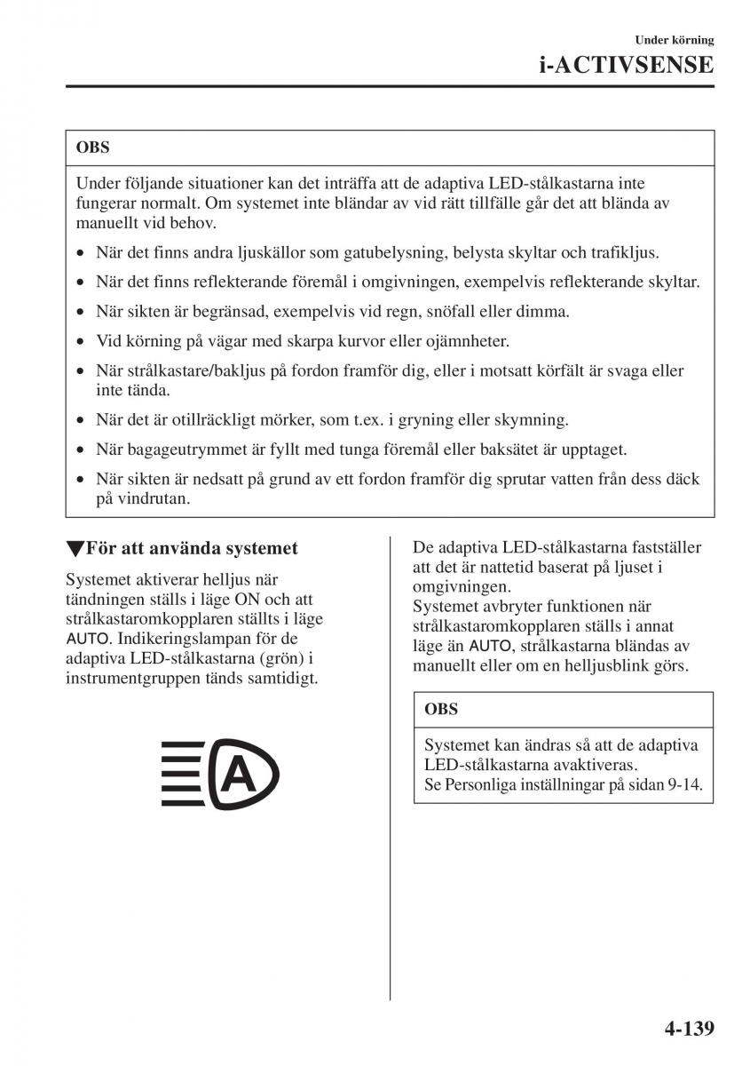 Mazda 6 III instruktionsbok / page 297