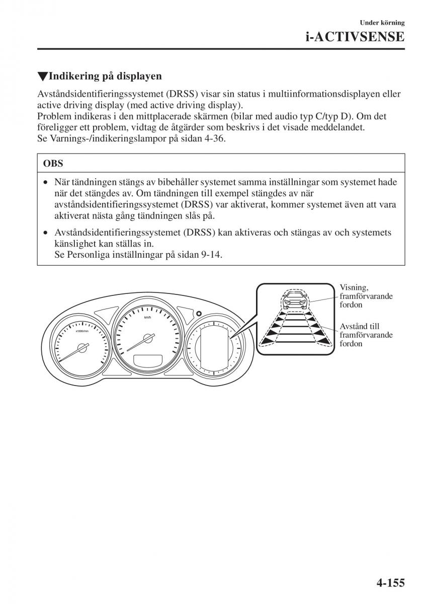 Mazda 6 III instruktionsbok / page 313