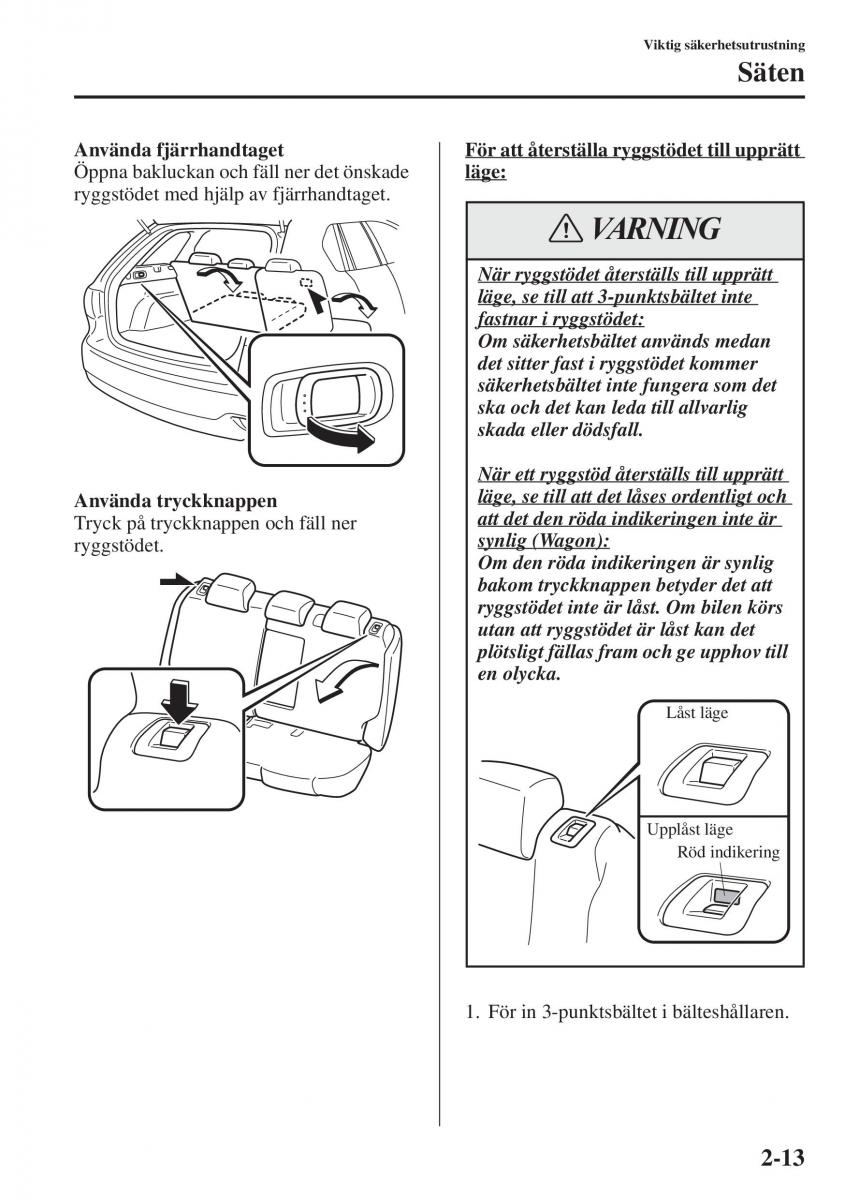 Mazda 6 III instruktionsbok / page 37