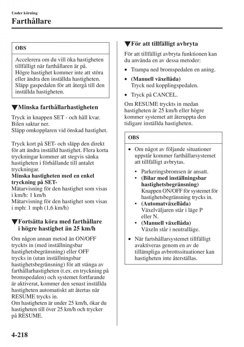 Mazda 6 III instruktionsbok / page 376