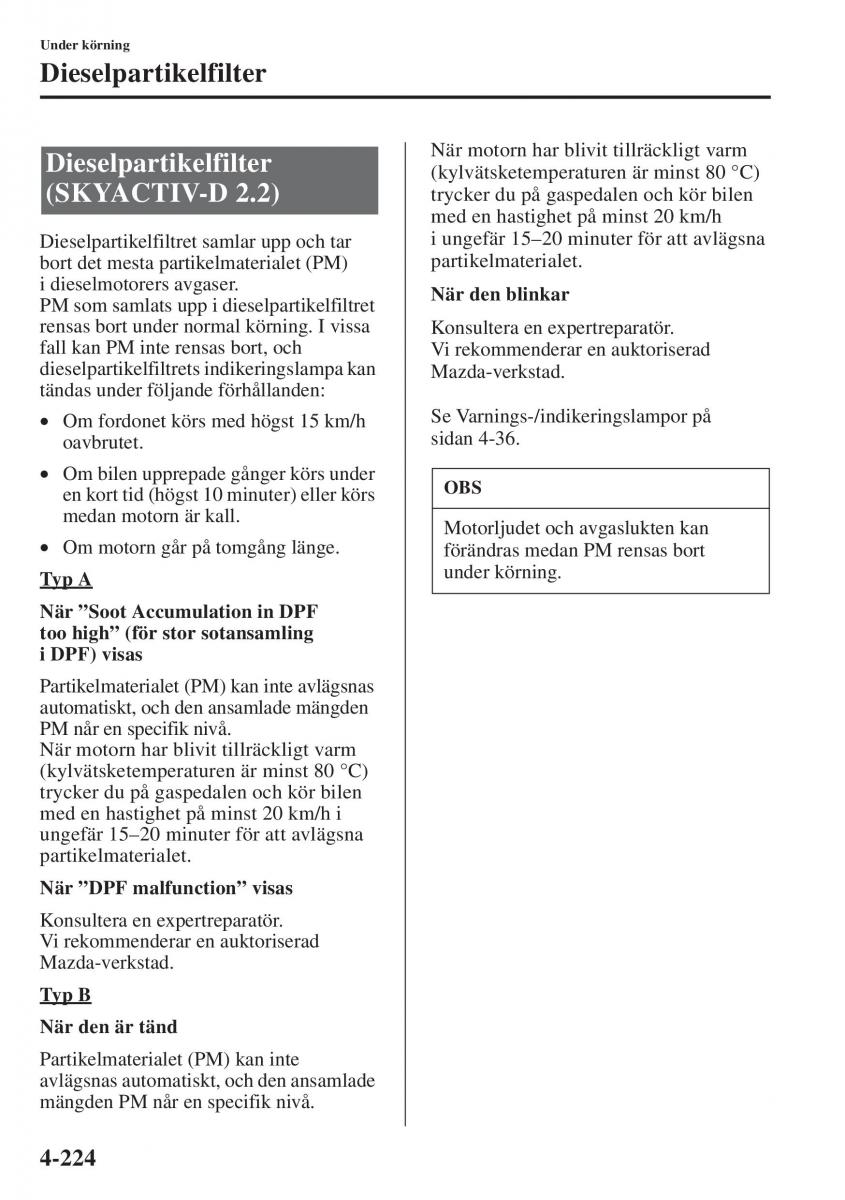 Mazda 6 III instruktionsbok / page 382