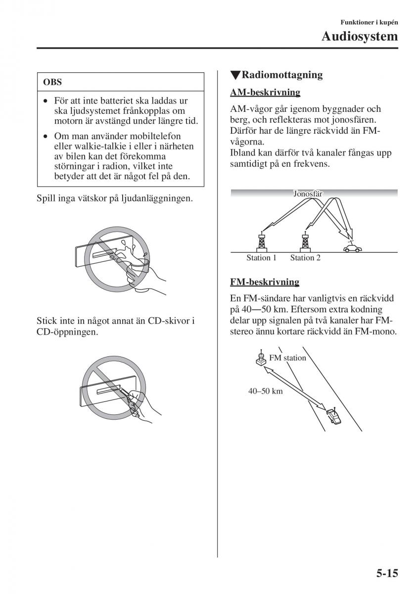 Mazda 6 III instruktionsbok / page 423