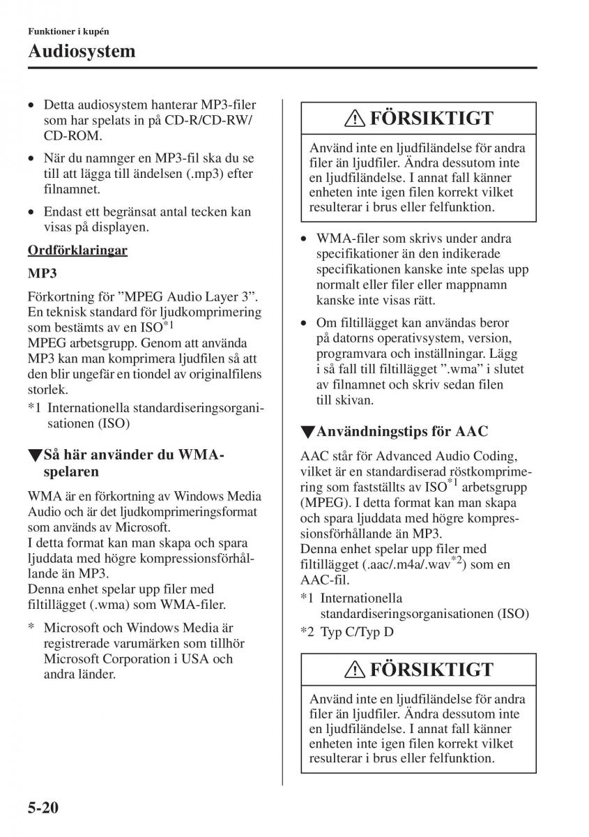 Mazda 6 III instruktionsbok / page 428