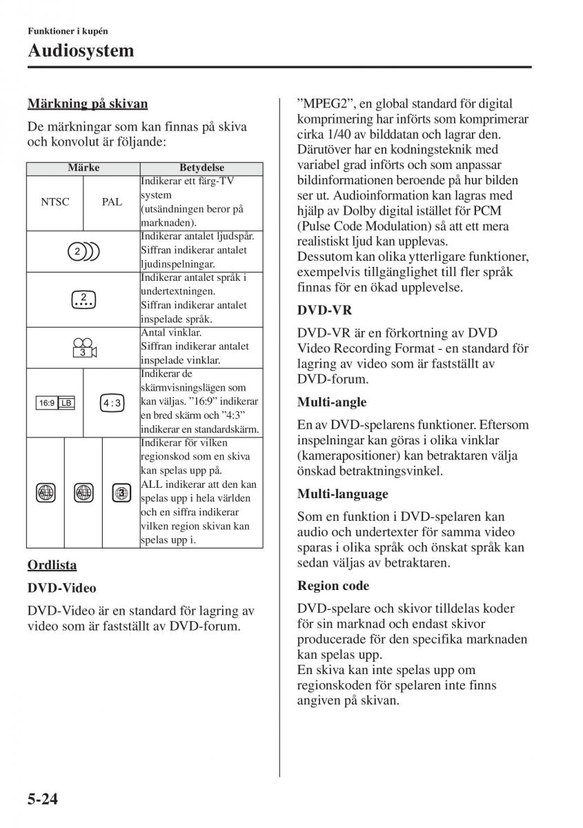 Mazda 6 III instruktionsbok / page 432