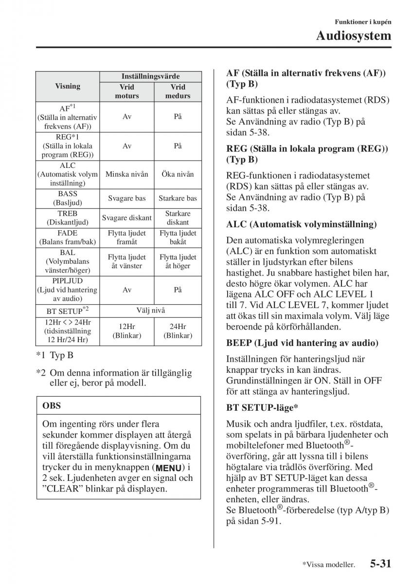 Mazda 6 III instruktionsbok / page 439