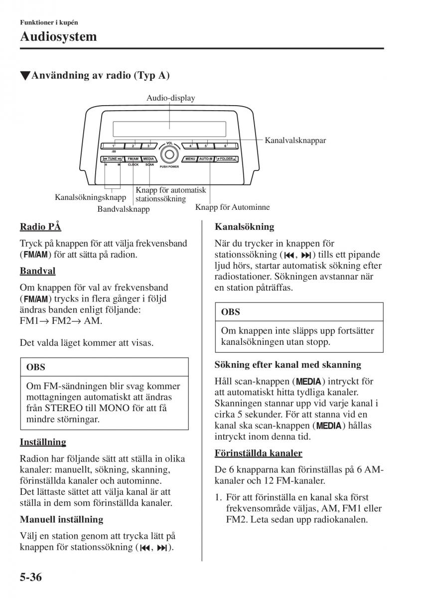 Mazda 6 III instruktionsbok / page 444