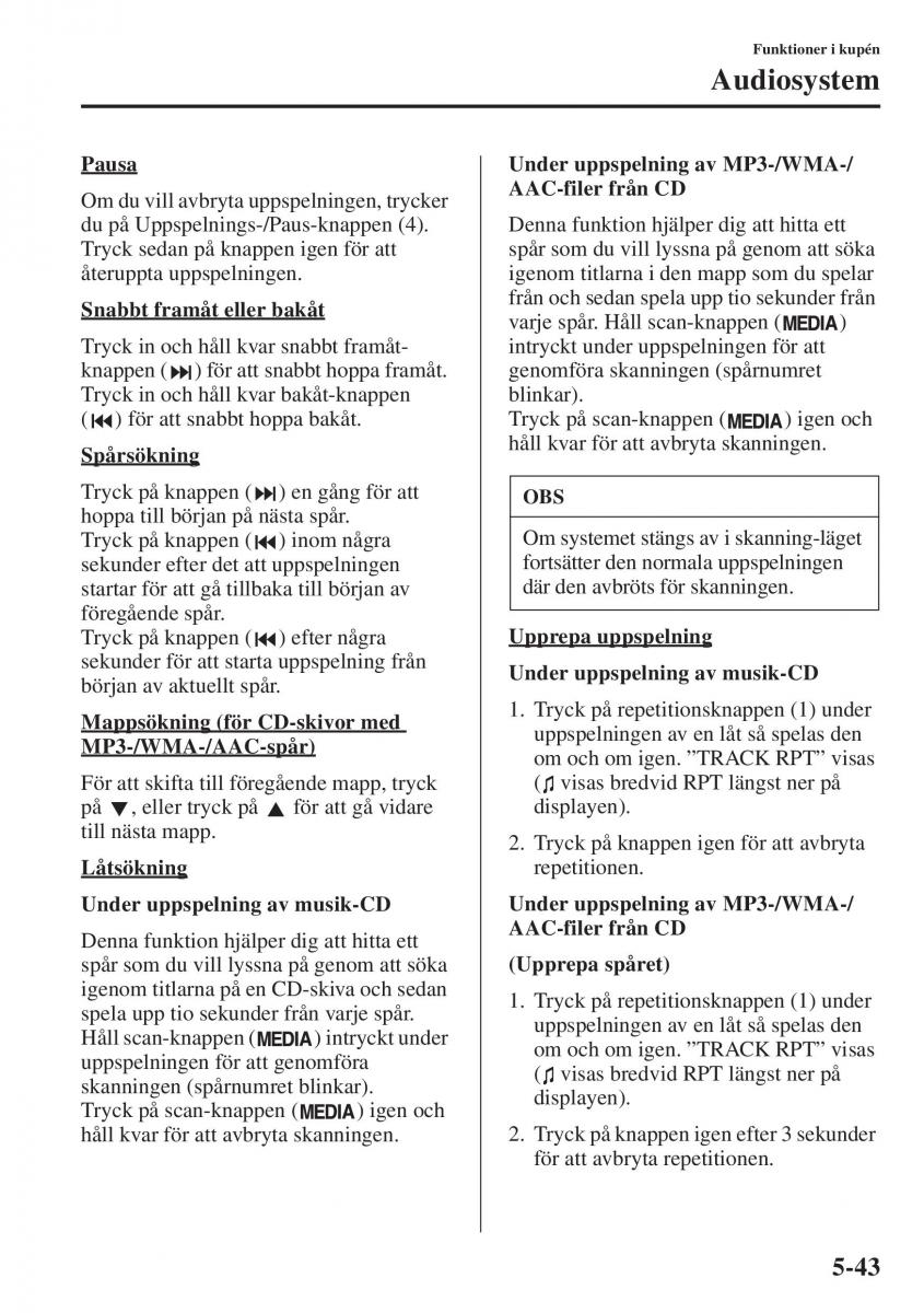 Mazda 6 III instruktionsbok / page 451