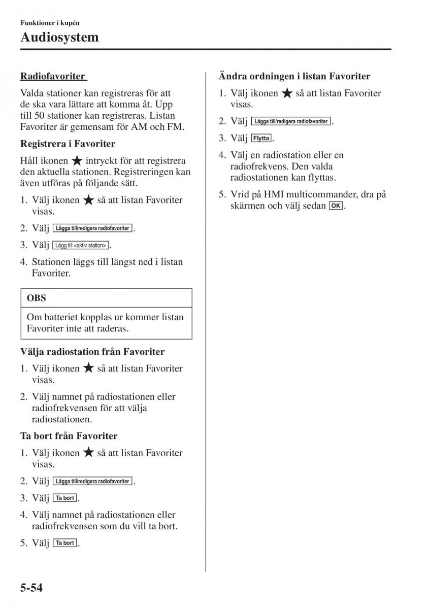 Mazda 6 III instruktionsbok / page 462