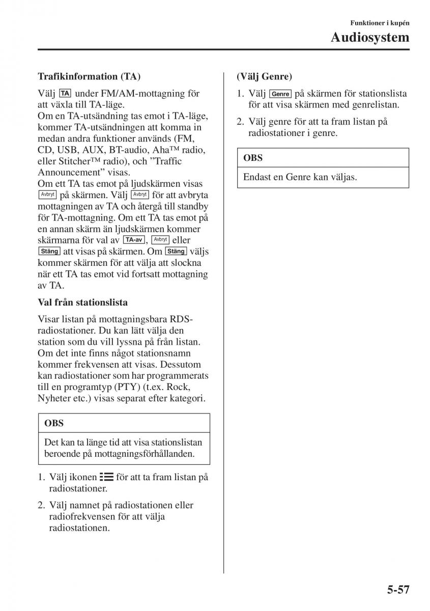 Mazda 6 III instruktionsbok / page 465