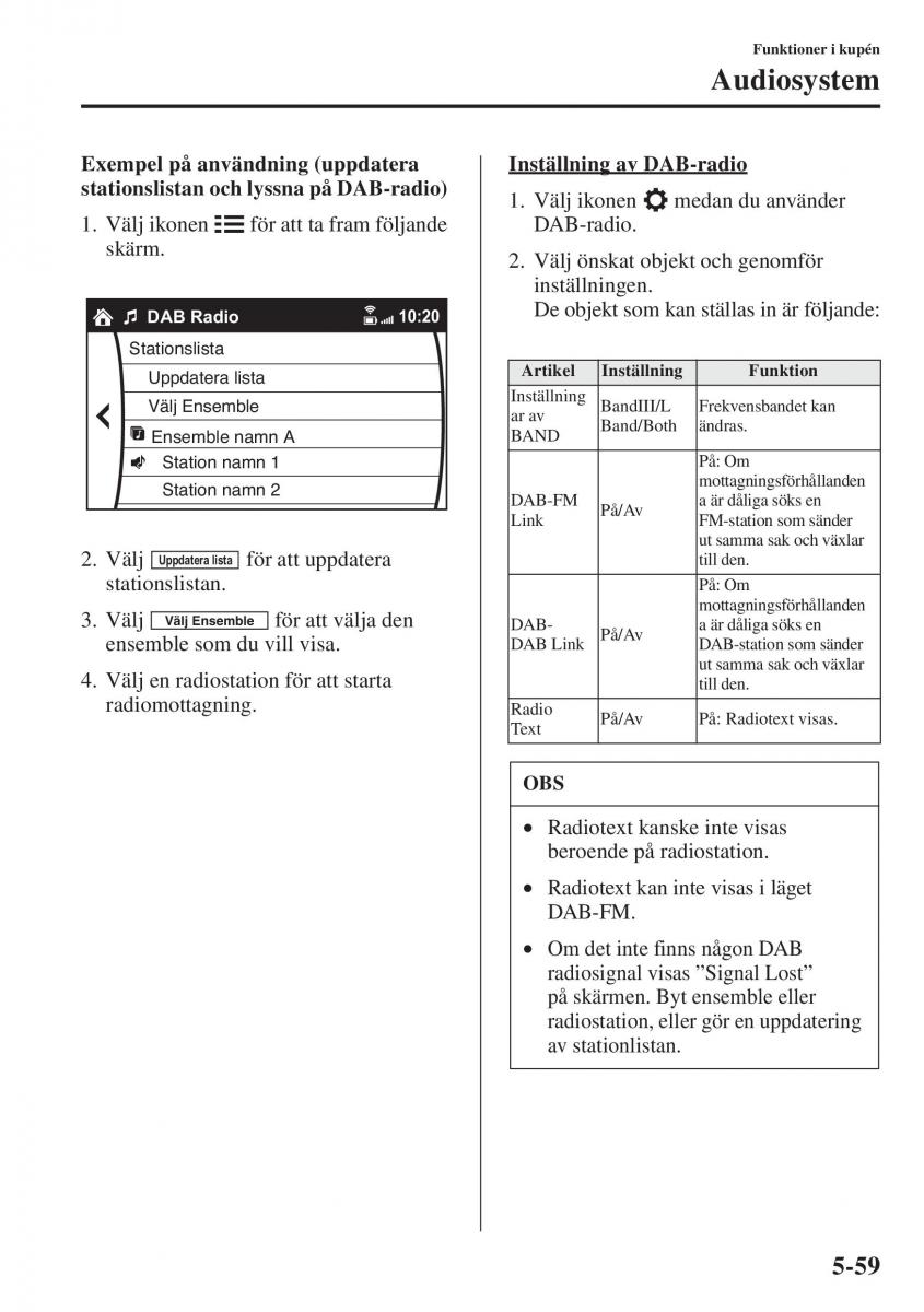 Mazda 6 III instruktionsbok / page 467