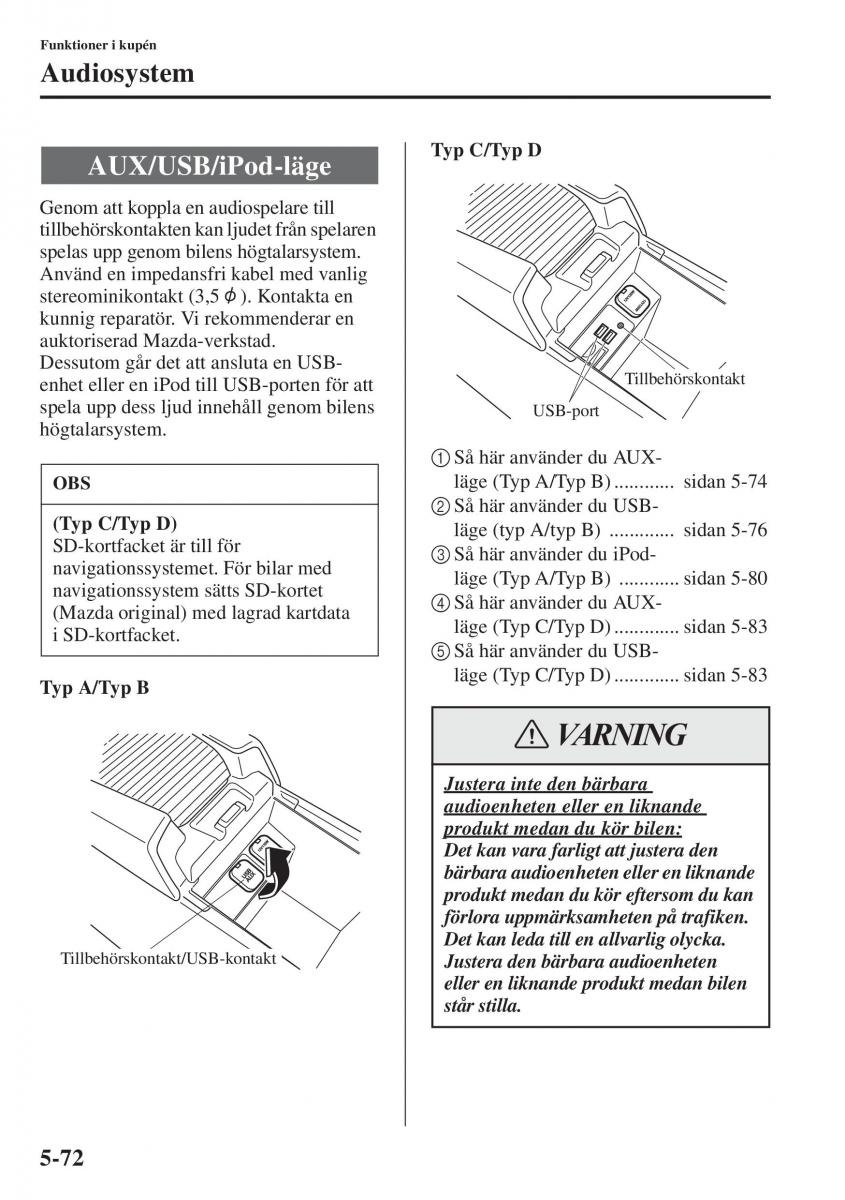 Mazda 6 III instruktionsbok / page 480