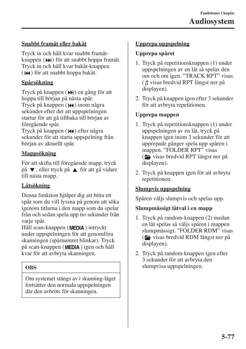 Mazda 6 III instruktionsbok / page 485