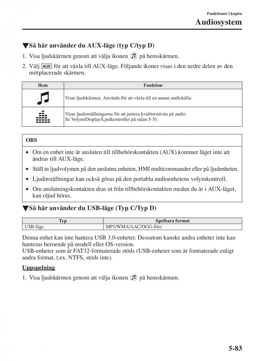 Mazda 6 III instruktionsbok / page 491