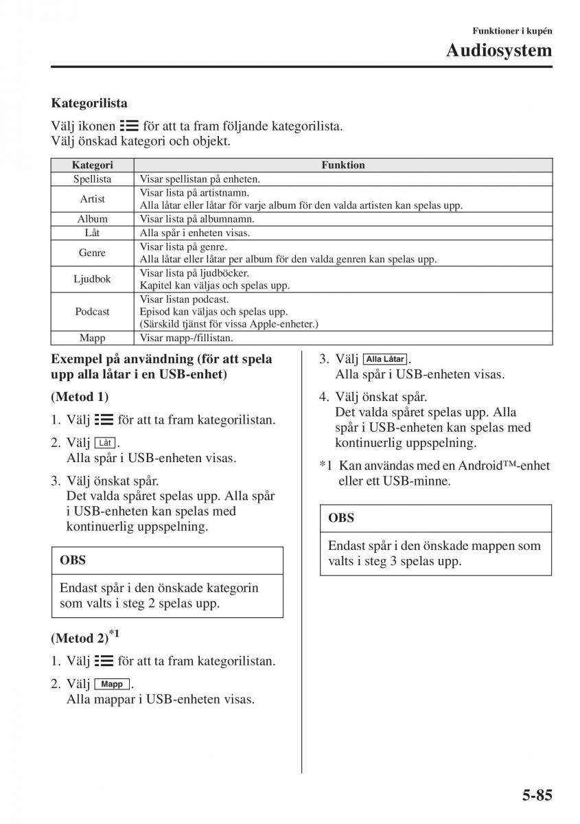 Mazda 6 III instruktionsbok / page 493