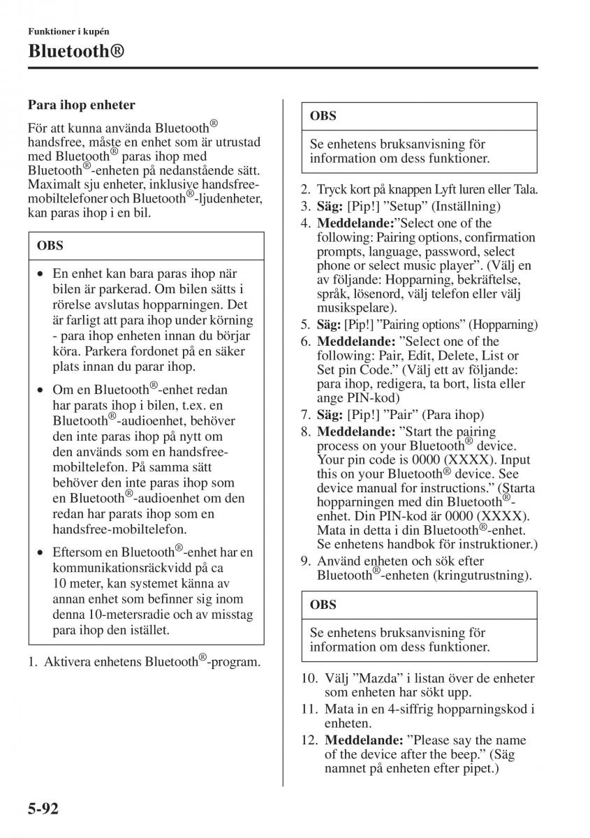 Mazda 6 III instruktionsbok / page 500