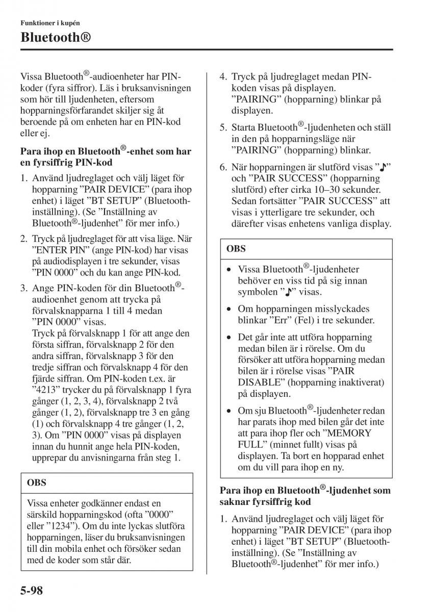 Mazda 6 III instruktionsbok / page 506