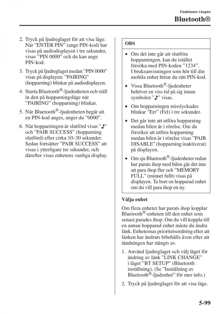 Mazda 6 III instruktionsbok / page 507