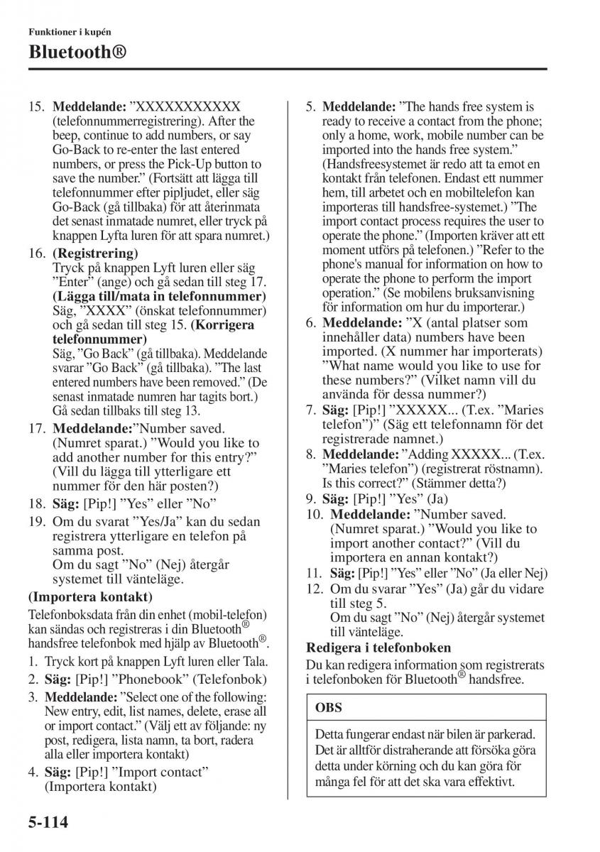 Mazda 6 III instruktionsbok / page 522