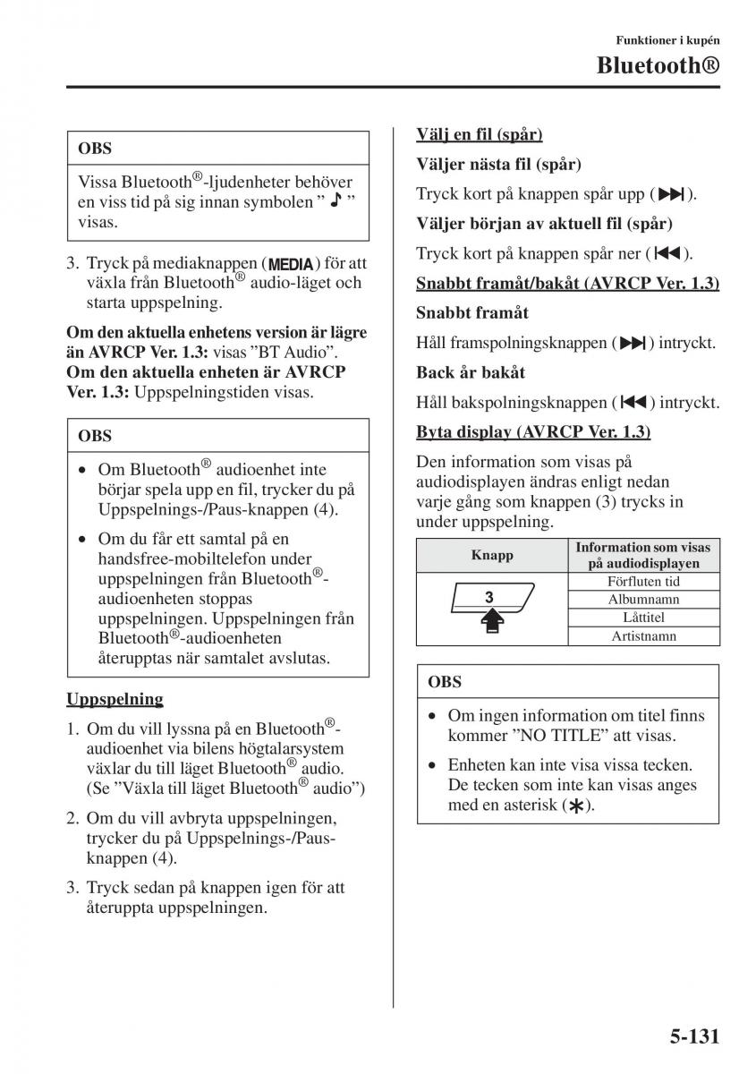 Mazda 6 III instruktionsbok / page 539