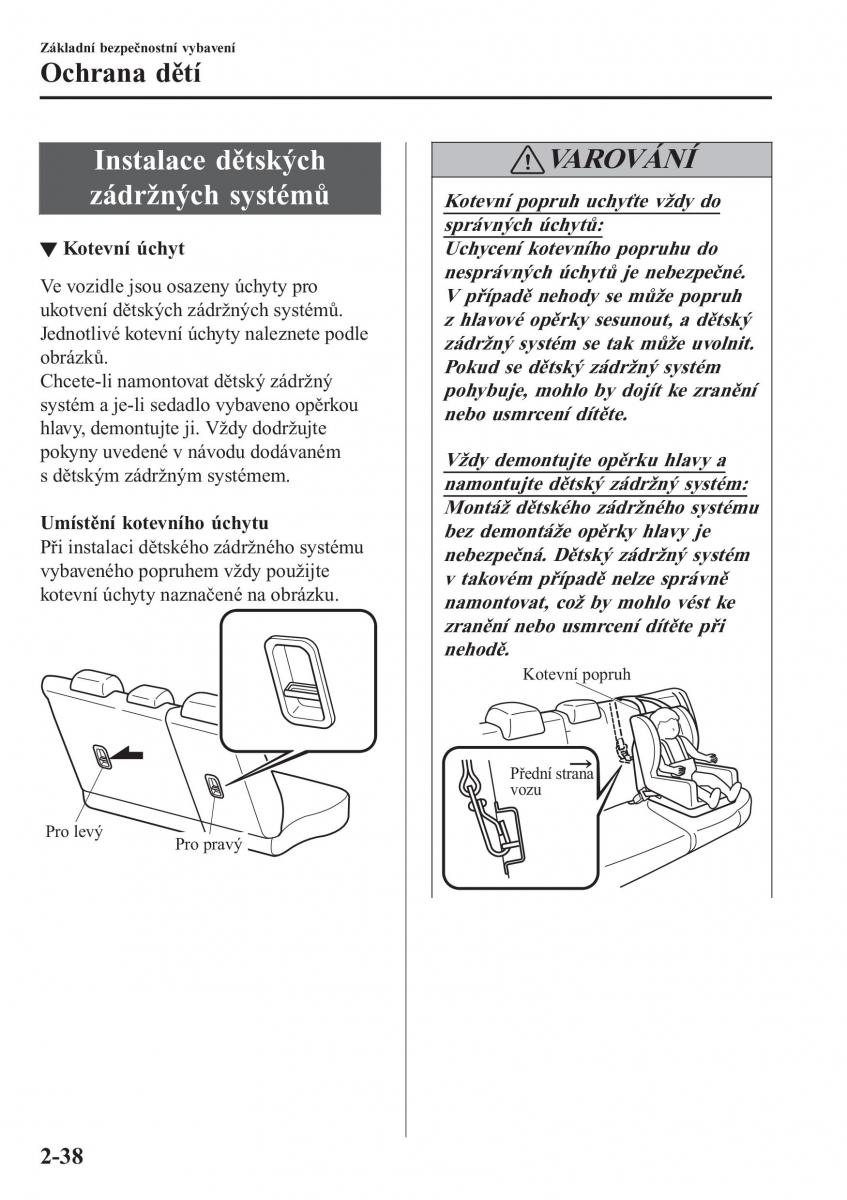 Mazda CX 3 navod k obsludze / page 58