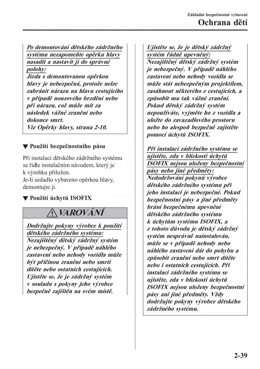 Mazda CX 3 navod k obsludze / page 59