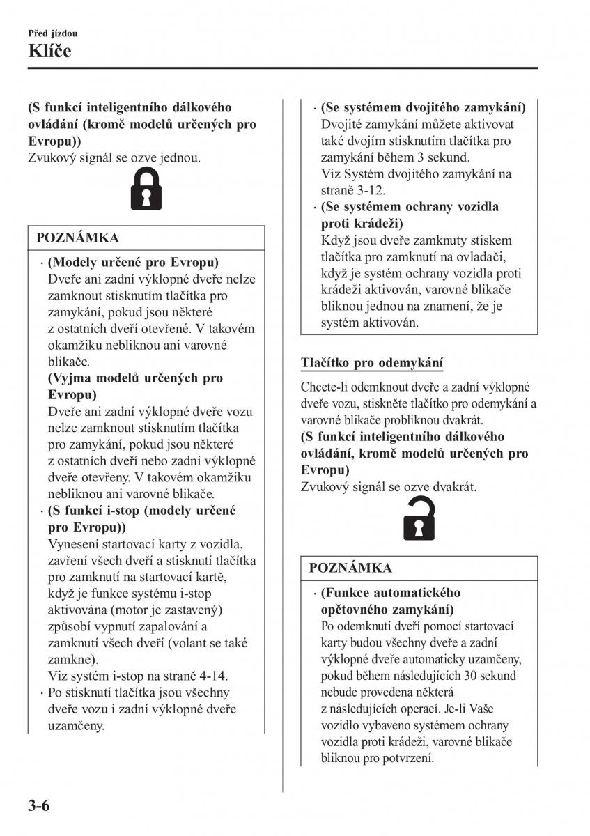 Mazda CX 3 navod k obsludze / page 86