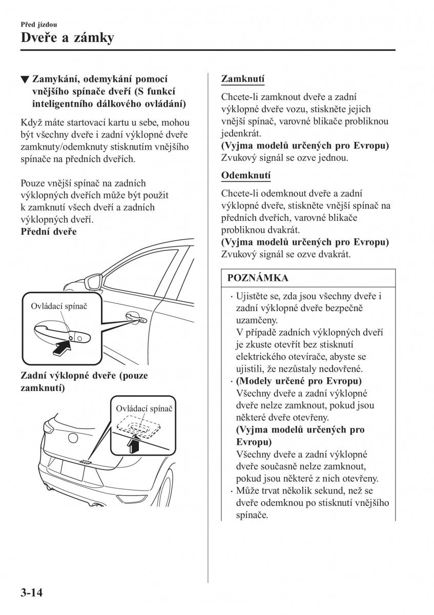 Mazda CX 3 navod k obsludze / page 94