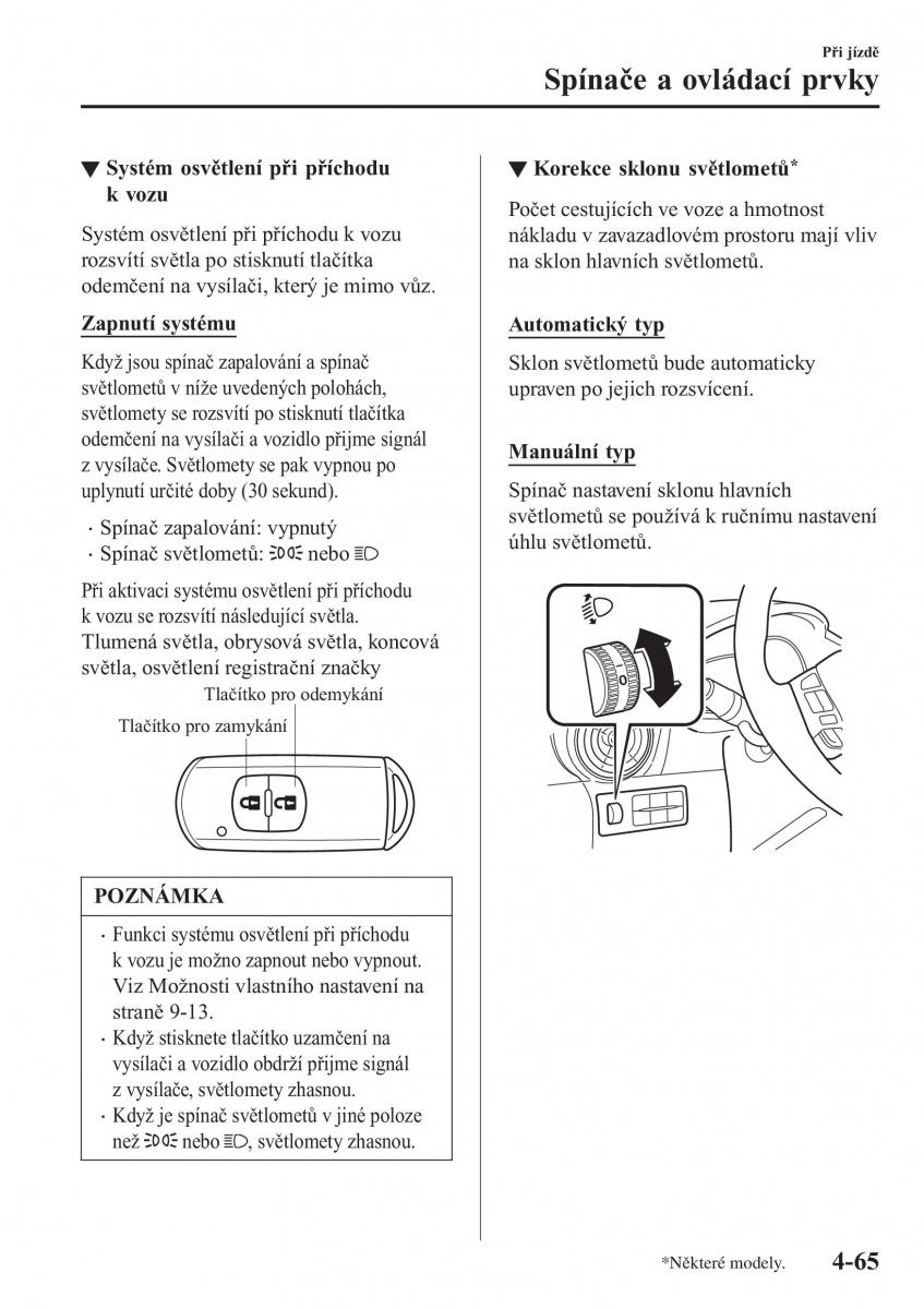 Mazda CX 3 navod k obsludze / page 211