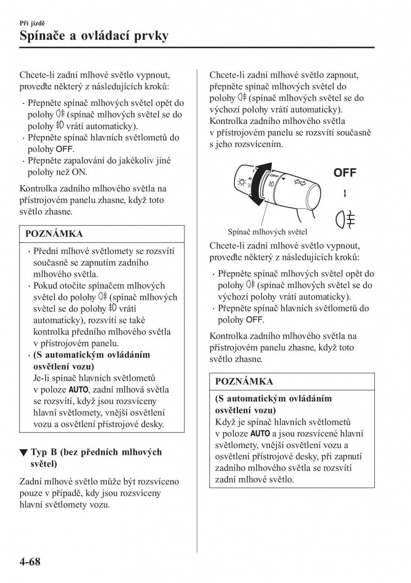 Mazda CX 3 navod k obsludze / page 214