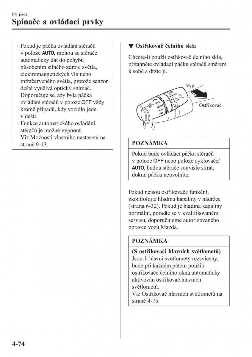 Mazda CX 3 navod k obsludze / page 220