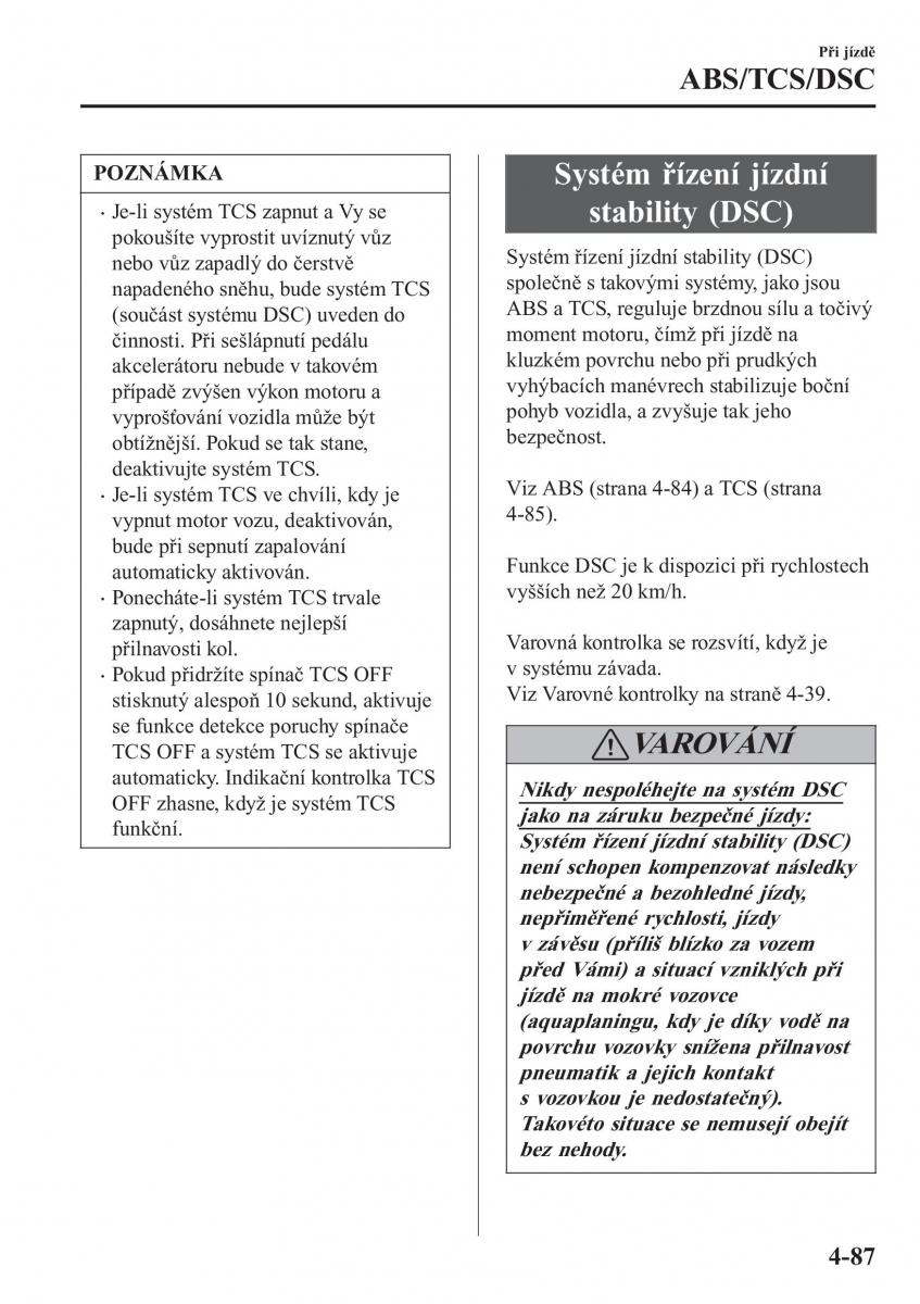 Mazda CX 3 navod k obsludze / page 233