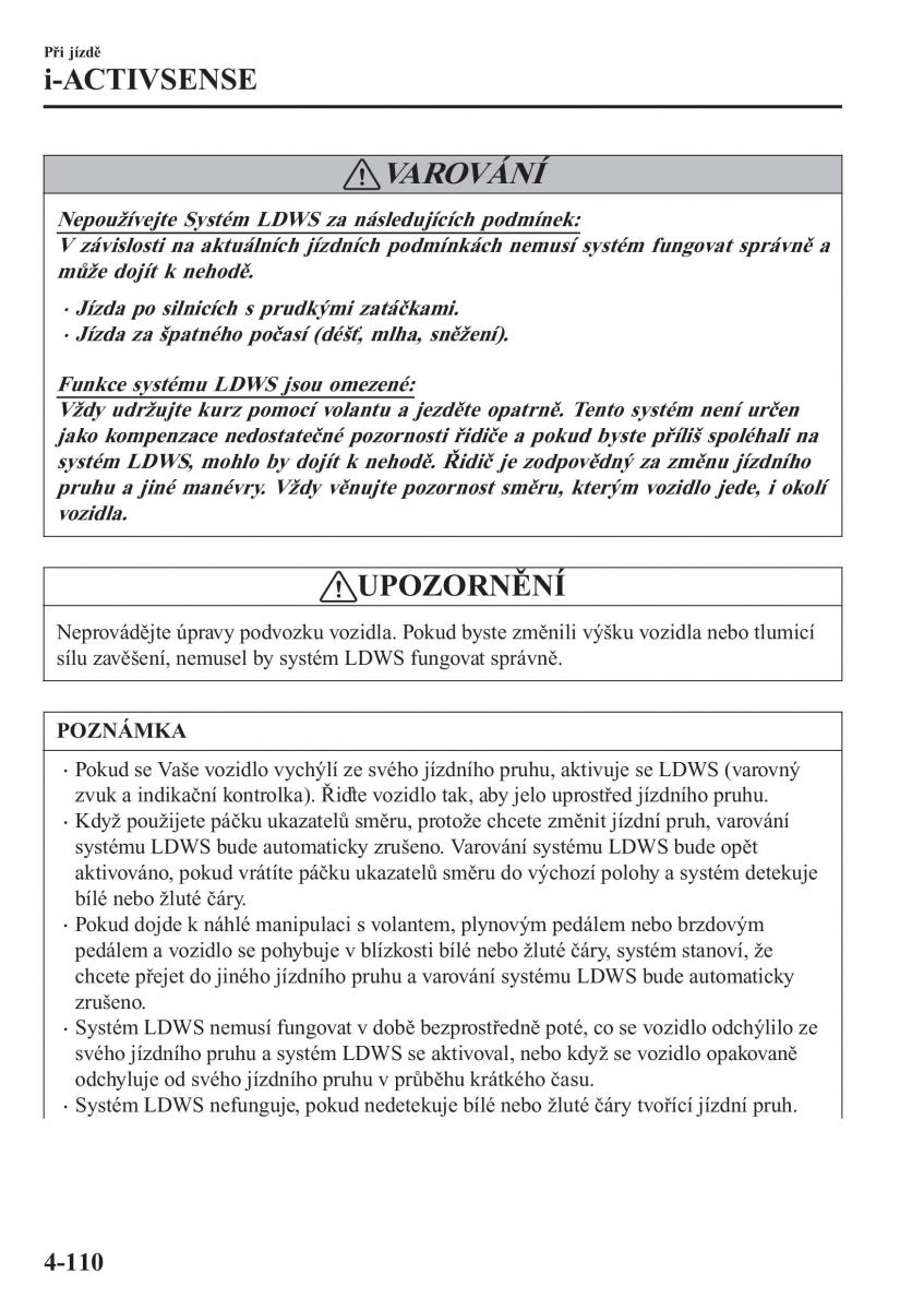 Mazda CX 3 navod k obsludze / page 256