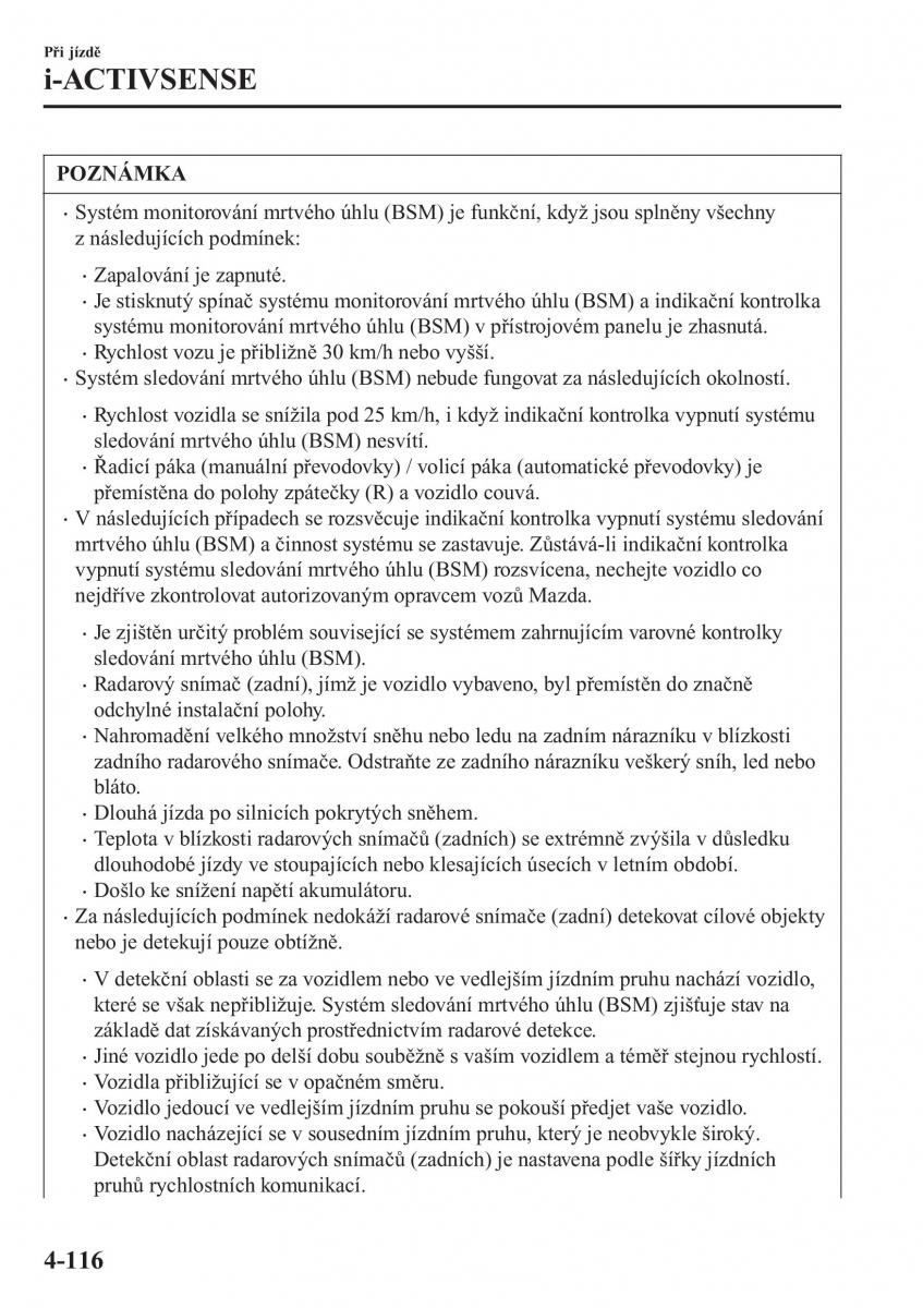 Mazda CX 3 navod k obsludze / page 262